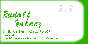 rudolf holecz business card